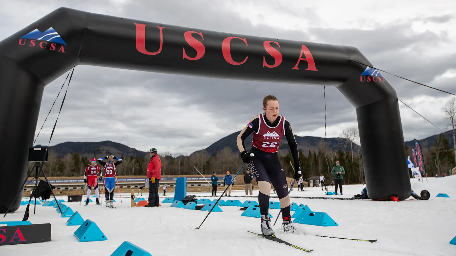 Photo of a USCSA Nordic ski race