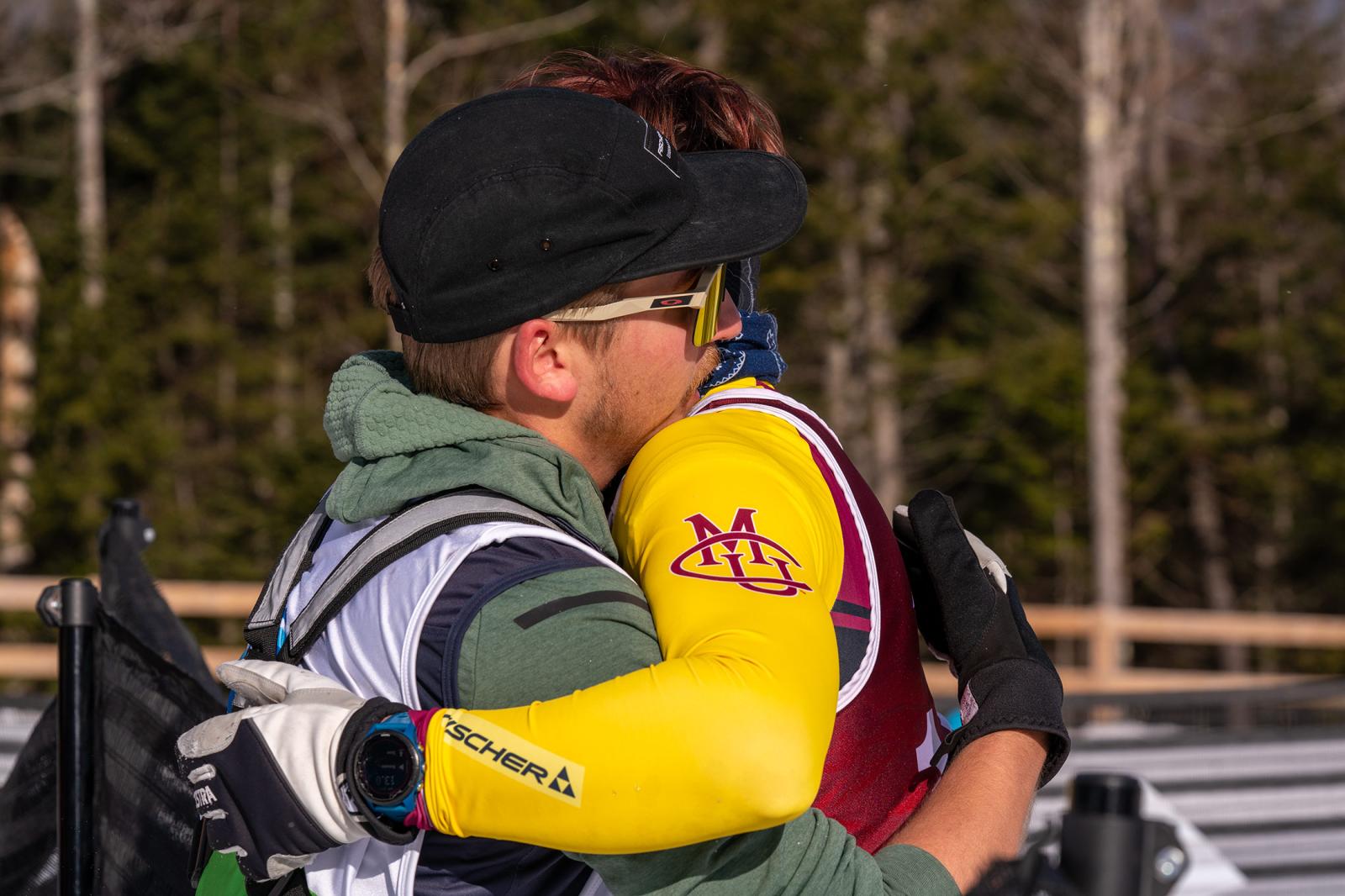 Eli , our team manager and wax tech, and Griffin, both Alaska men. Mentor and athlete, but more than that. A strong bond built over time, trust, and shared roots.
