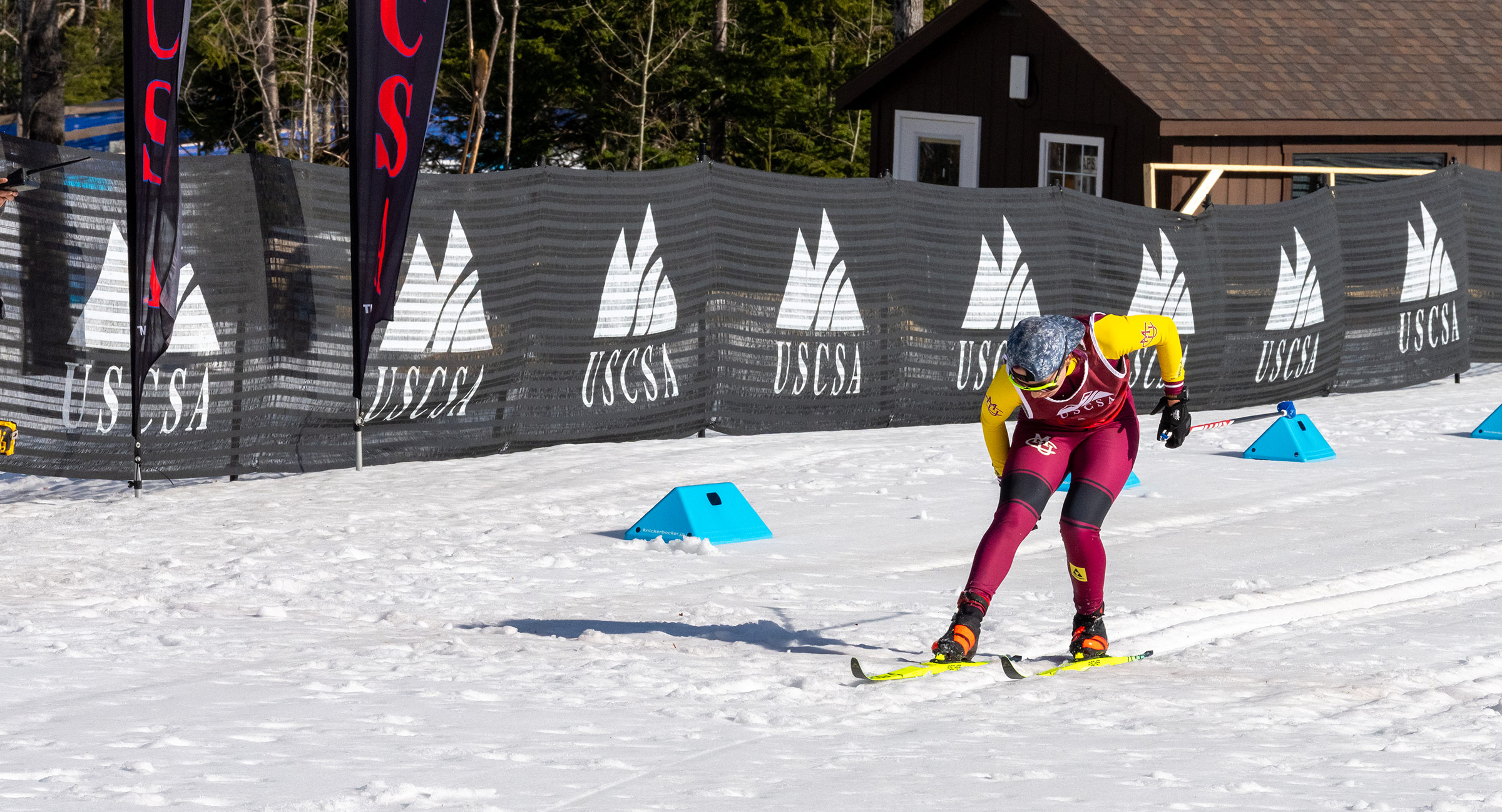 Greta Bochenek powering through the 7.5K classic at Mt. Van Hoevenberg, on her way to a dominant national title at the USCSA Championships in Lake Placid