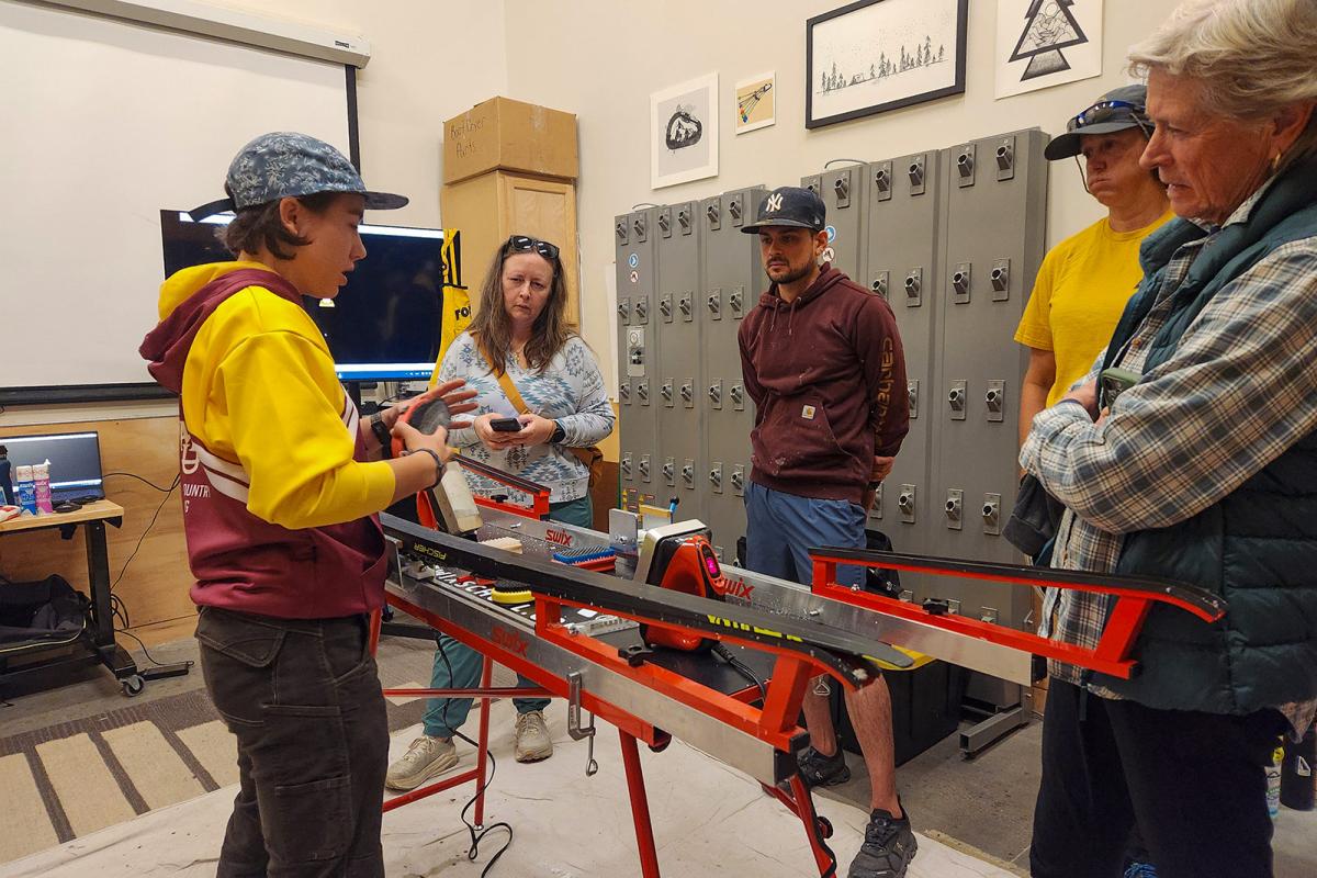 Teaching waxing basics at the free REI clinic, November 2025