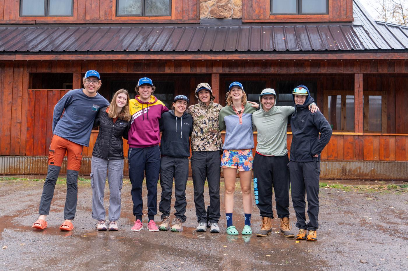 Our last morning at Arrowhead—wet ground, cool air, and a whole lot of gratitude. The team lined up in front of the lodge before heading out, still talking about the amazing meals and hospitality.
