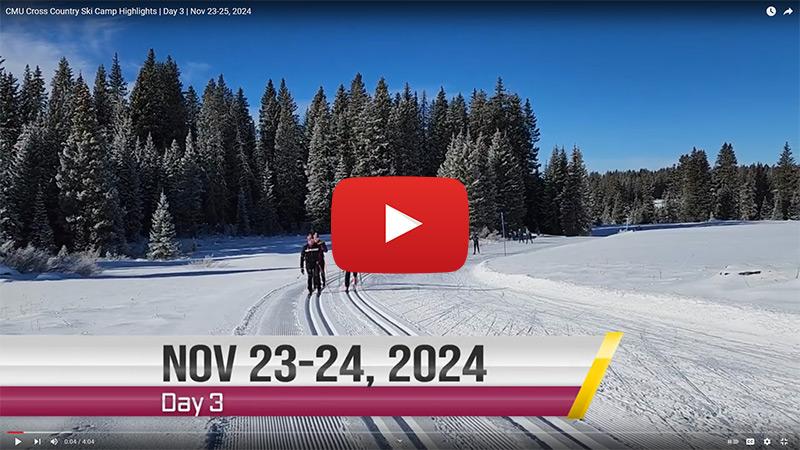 Screenshot: CMU Cross Country Ski Camp Highlights | Day 3
